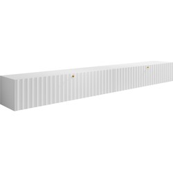 Meubella - TV-Meubel William - Wit - 300 cm