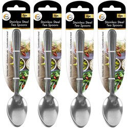 24x Theelepels/dessertlepels van RVS 15 cm - Theelepels