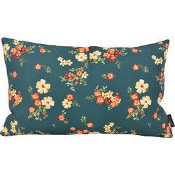 Sierkussen Mae Bloom Petrol - Outdoor | 30 x 50 cm | Katoen