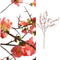 PTMD Kunstbloem Bloesem - 90x60x140 cm - Plastic - Roze