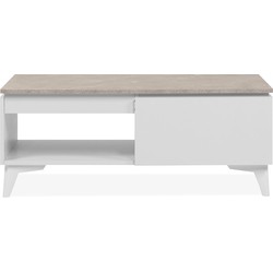 Salontafel 1 lade 1 vak L100 cm - BERTRIX