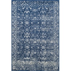 Safavieh Transitional Indoor Woven Area Rug, Evoke Collection, EVK272, in Navy & Ivory, 155 X 229 cm