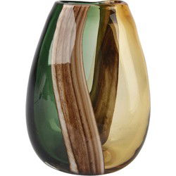 Vaas glas l18b11h24 cm groen
