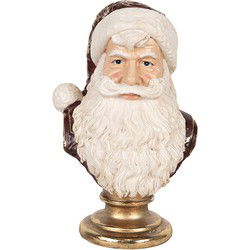 Clayre & Eef Kerstdecoratie Beeld Kerstman Rood Kunststof