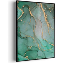 Muurwerken Akoestisch Schilderij - Marmer Look Colored 06 - Geluidsdempend Wandpaneel - Wanddecoratie - Geluidsisolatie - PRO (AW 0.90) S (50X70)