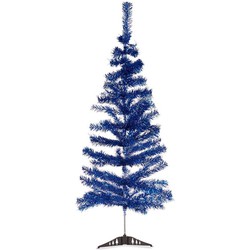 Krist+ Kunst kerstboom - blauw - H120 cm - kunststof - kunstboom - Kunstkerstboom