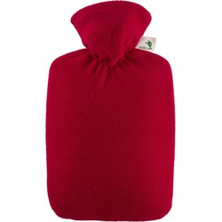 Warm water kruik rood 1,8 liter fleece hoes - Kruiken