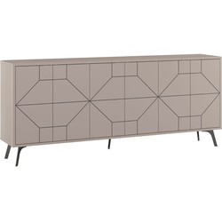 Buffet met 6 versierde deuren L184 cm - Dune