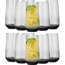 Glasmark Longdrinkglazen - 12x - Midnight collection - 430 ml - glas - waterglazen - Drinkglazen