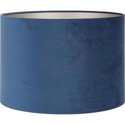 Cilinder Lampenkap Velours - Petrol Blue - Ø30x21cm