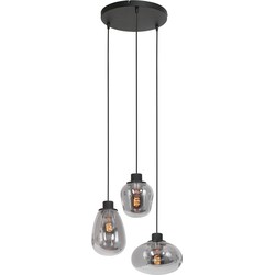 Steinhauer hanglamp Reflexion - zwart - metaal - 30 cm - E27 fitting - 3079ZW
