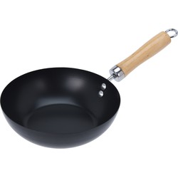 Wokpan/hapjespan 20 cm staal - Wokpannen