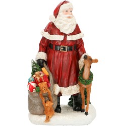 Santa with deer poly