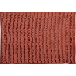 MSV Badkamerkleed/badmat tapijtje voor op de vloer - terracotta - 40 x 60 cm - Microvezel - Badmatjes