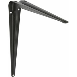 AMIG Plankdrager/planksteun van metaal - gelakt zwart - H350 x B300 mm - Plankdragers