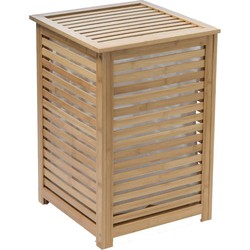 5Five Wasmand Bamboe - Met waszak - 65 liter - 40 x 38 x 58 cm - Wasmanden