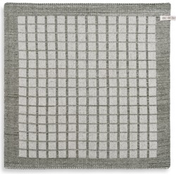 Knit Factory Gebreide Keukendoek - Keukenhanddoek Alice - Ecru/Khaki - 50x50 cm