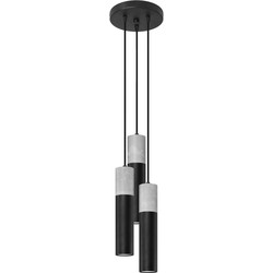 Hanglamp modern borgio zwart grijs