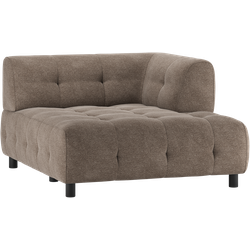 WOOOD Louis 1,5-Zits Chaise Longue - Polyester - Coffee - 73x122x140