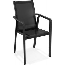 Tuinstoel met armleuningen CINDY 62x57x90 cm Zwart