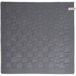 Knit Factory Gebreide Keukendoek - Keukenhanddoek Uni - Med Grey - 50x50 cm
