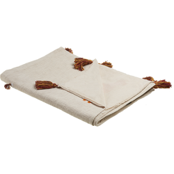KHANDWA - Plaid - Beige - 130 x 180 cm - Katoen