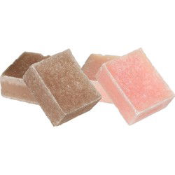 Ideas4seasons Amberblokjes/geurblokjes - roos en sandelhout - 6x stuks - huisparfum - Amberblokjes