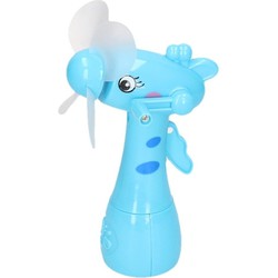 Watersproeier ventilator dierenkop blauw 15 cm voor kinderen - Ventilatoren