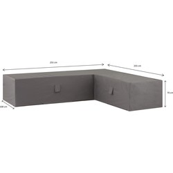 Hoes voor loungeset 255x255 cm grijs - Madison