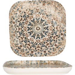 Rinart Serveerschaal - Aztec - Porselein - 17x17 cm - set van 2