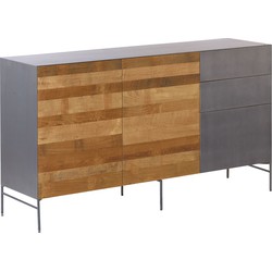 Tower living | ora dressoir met 3 lades en 2 deurtjes | teakhout (gerecycled) | bruin | 166 x 45 x 92 (h) cm