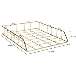 QUVIO Brievenbak bureau staal - Goud