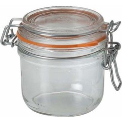 4x Luchtdichte weckpot transparant glas 0.2 liter - Weckpotten