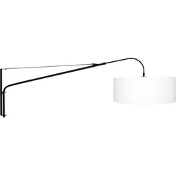 Moderne lange wandlamp met witte kap Steinhauer Elegant Classy Grijs