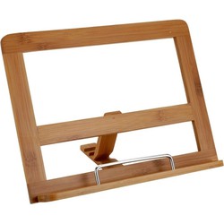 Kookboekstandaard/tablethouder van bamboe hout 32 cm - Kookboekstandaarden