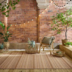 Binnen & Buitenkleed Farah Stripe - Naturel / Mutli - 160x230 cm