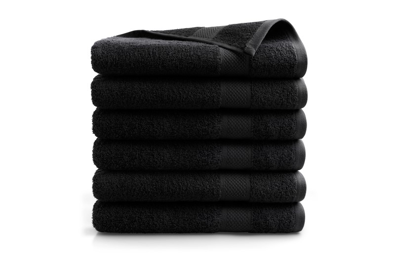Handdoek Hotel Collectie - 6 stuks - 70x140 - zwart - 
