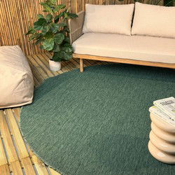 Rond buitenkleed Tone groen - Interieur05 - Polypropyleen - Rond 240 Ø - (XL)