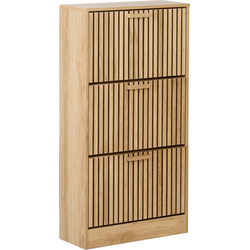 Beliani LYNWOOD - Schoenenkast-Lichte houtkleur-MDF, Vezelplaat