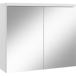 Badplaats Spiegelkast Toledo 80 x 20 x 60 cm - Wit - Badkamerkast Badkamer