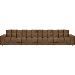 WOOOD Second Date 4-zits Bank - Structure Velvet - Brass