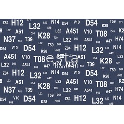 ESTAhome fotobehang zeilboot nummeringen blauw - 400 x 279 cm - 156435