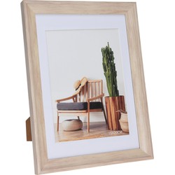 Kunststof fotolijst hout look geschikt voor een foto van 15 x 20 cm - Fotolijsten