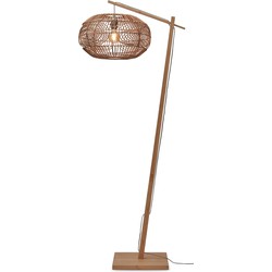 Vloerlamp Madeira - Bamboe/Rotan - 74x48x176cm