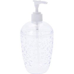 Transparante zeeppomp met waterdruppels 18 cm - Zeeppompjes