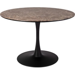 ANLI STYLE Table Maru Brown