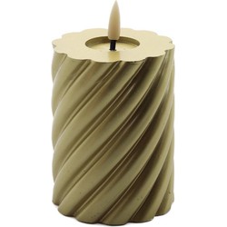 Mansion atmosphere swirl led kaars goud 10x7,5cm