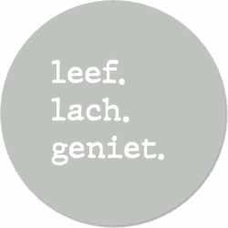 Label2X Muurcirkel leef lach geniet groen Ø 12 cm / Forex - Ø 12 cm