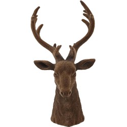 PTMD Decoratieve Standbeeld Zeb - 20x15x36 cm - Polyester - Bruin