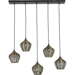 Light&living Hanglamp 5L 100x20x122 cm ALVARO antiek brons